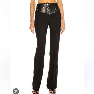 Helmut Lang - Garter Dress Pants w Leather top